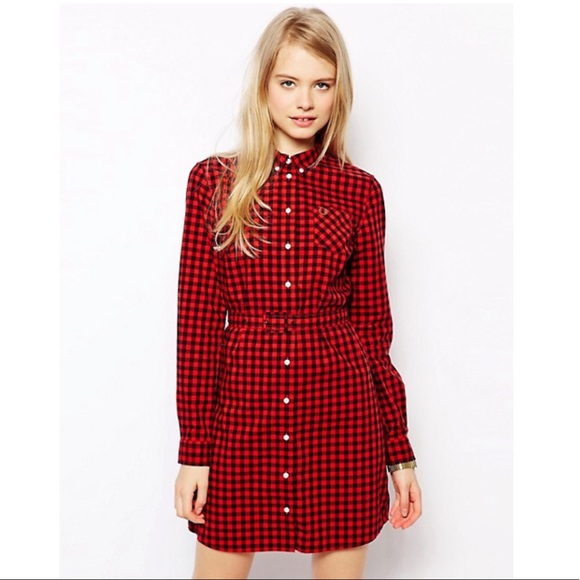 Fred perry gingham shirt dress Clearance